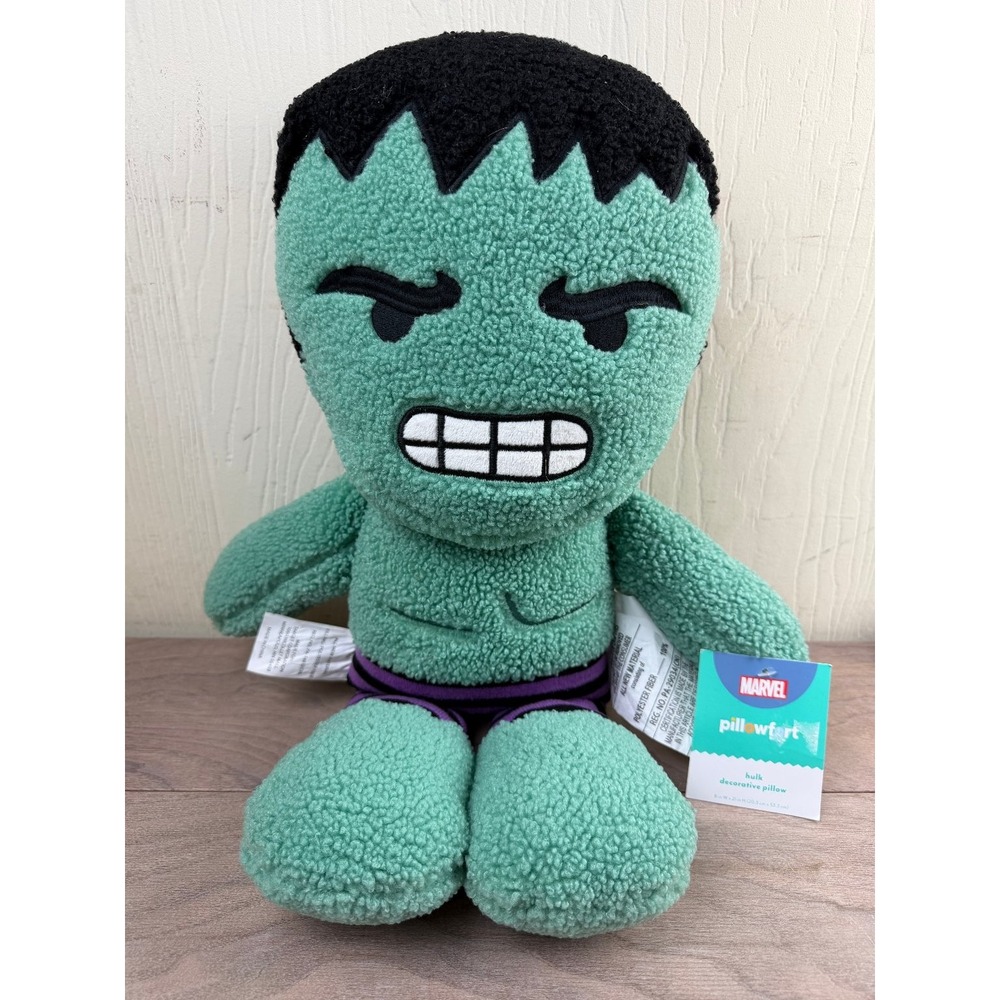 Marvel Hulk Pillowfort Plush Stuffed Animal Decorative Pillow 20in Toy